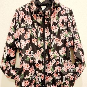 ADIDAS NEO Cherry Blossom Windbreaker Jacket Womens Size L